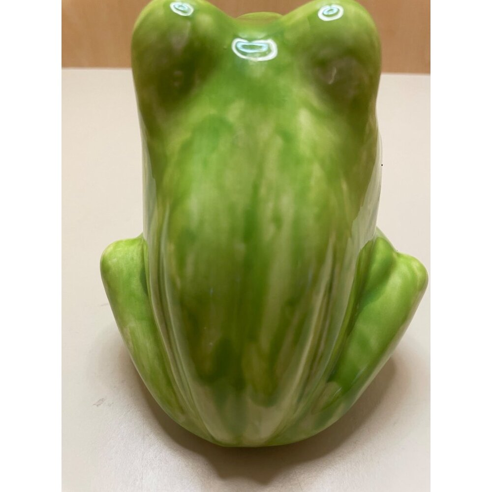 VTG Ceramic Frog Scrubbie Holder Sponge Caddy Soap Dish Figural Frog - Picture 3 of 10